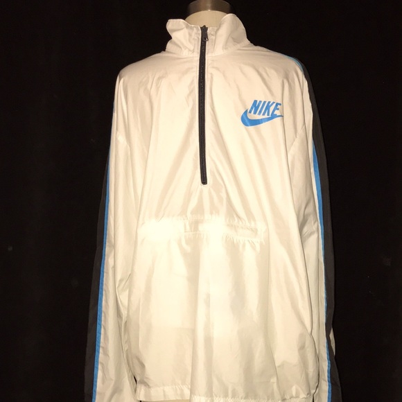 Vintage Men’s NIKE Swoosh GREY Tag Windbreaker Jacket Size L Half Zip - Picture 1 of 8